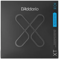 D'Addario XT Phosphor Bronze Coated Acoustic Guitar Strings, Light 12-53
