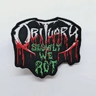 Obituary Slowly We Rot Logo EMBROIDERED PATCH