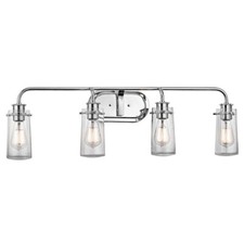 Kichler Braelyn 4-Light Bath Vanity Chrome Clear Seeded