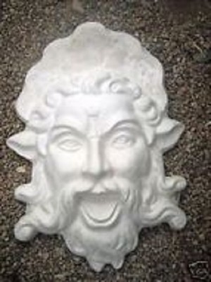 Neptune king of sea plastic face mold concrete plaster mould 17'' x 13'' x 3''