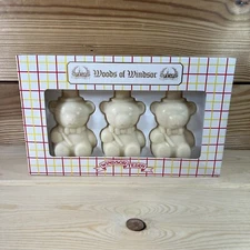 Vtg Woods of Windsor Teddy Bear Soap Gift Set 3x100g Soap Made in England
