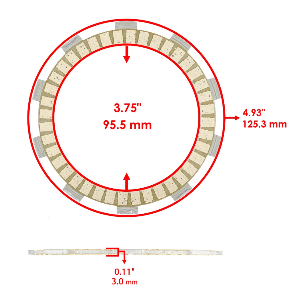 Clutch Plates & Hub One Way Bearing for Yamaha Moto-4 225 YFM225 1986-1988 - Image 2 of 4