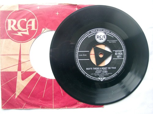PERRY COMO - Moon Talk / Beats There A Heart So True 7" - 45-RCA 1071 - 1958 UK - Picture 2 of 2