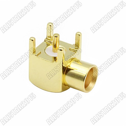 10x conector MCX hembra ángulo recto a través orificio conector de montaje de PCB con poste de soldadura - Imagen 3 de 3