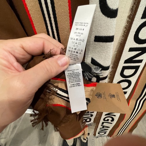 Burberry Schalband Heritage Stripe braun, 185 cm x 100 cm, 100% Baumwolle - Bild 12 von 14