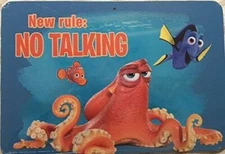 Finding Dory Nemo Disney's  Pixar NEW RULE: NO TALKING Art Wall Decor Sign NEW
