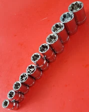 NEW 11 Piece Craftsman 3/8" & 1/2" Drive 8 Point Double Square Socket Set