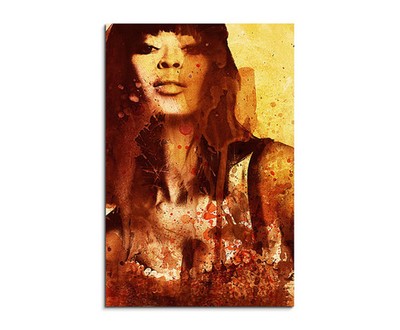 60x90cm Naomi Campbell II Aquarell Art Leinwandbild