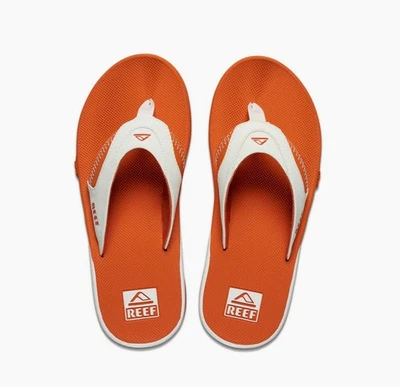 Reef Fanning Pregame Tongs Homme Blanc/Orange Neuf - Photo 1/4