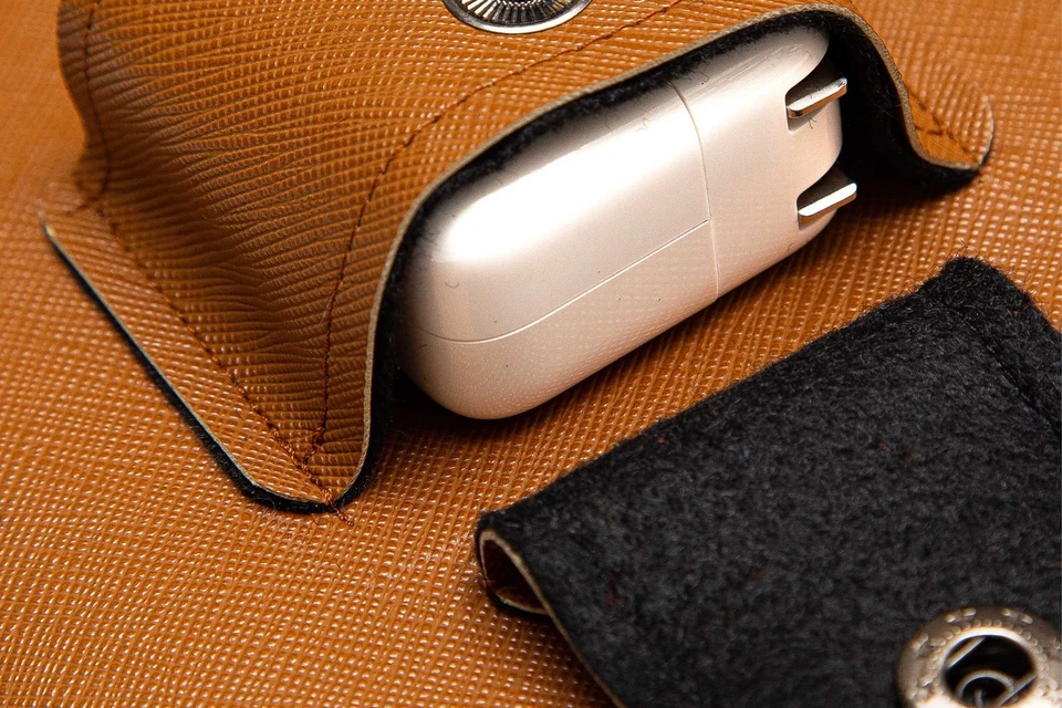 iPad Sleeve with Charger Pocket, Fits Pro/Air/10", Tablet Case Handmade - Image 2 of 4