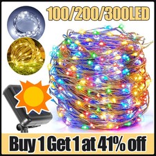 LED Solar String Light Lights Waterproof Copper Wire Fairy Outdoor Garden Party