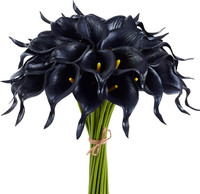 Schwarz Calla Lilie KüNstlich Blumen Schwarze Lilien Kunstblumen Blume Brautstra