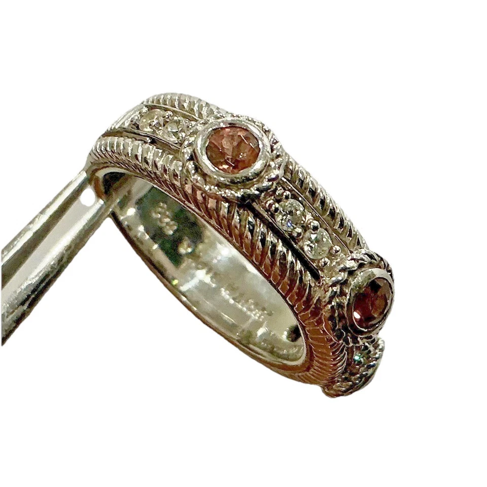 Anel Judith Ripka esterlina turmalina rosa real tamanho 6  - Imagem 3 de 4