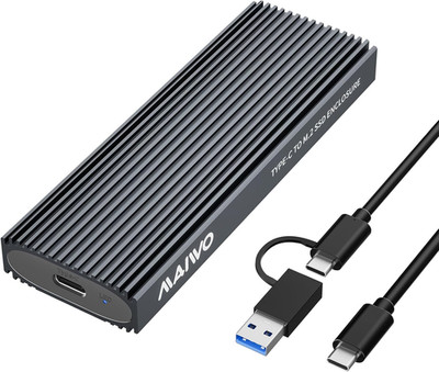 M.2 Nvme SATA SSD Enclosure, 10Gbps USB 3.1 Gen2 with UASP Trim