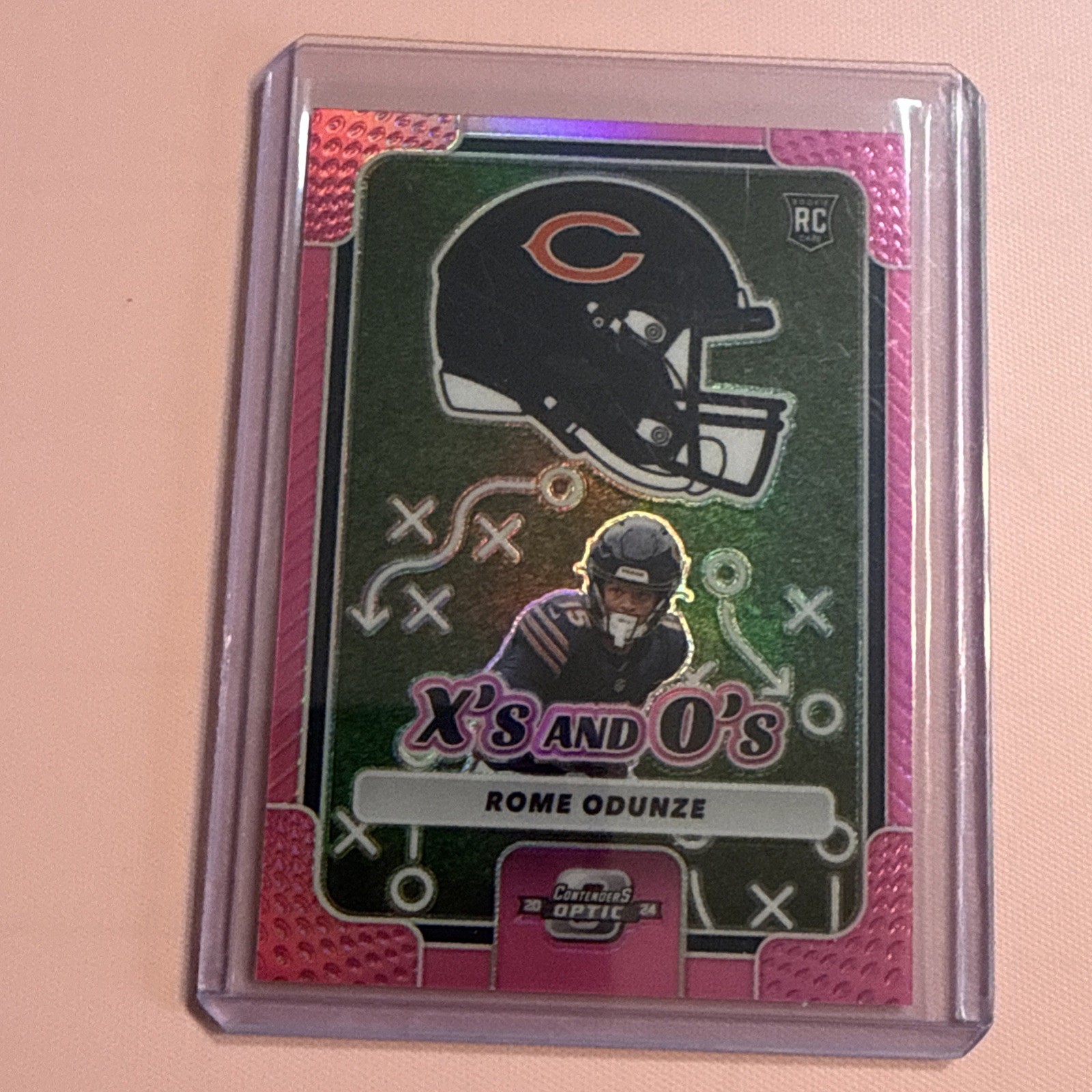 Rome Odunze Panini Contenders Optic X's and O's #XOROE Pink