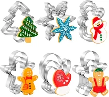 Christmas Cookie Cutter Set,18 Piece Stainless Steel Winter Christmas Cookie Cut