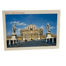 Roma Italy Castel Sant Angelo Bridge Castle Vintage Postcard Unused VGC