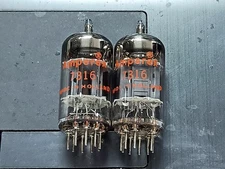 2 pcs Amperex 7316 ECC186 tube 1963 production