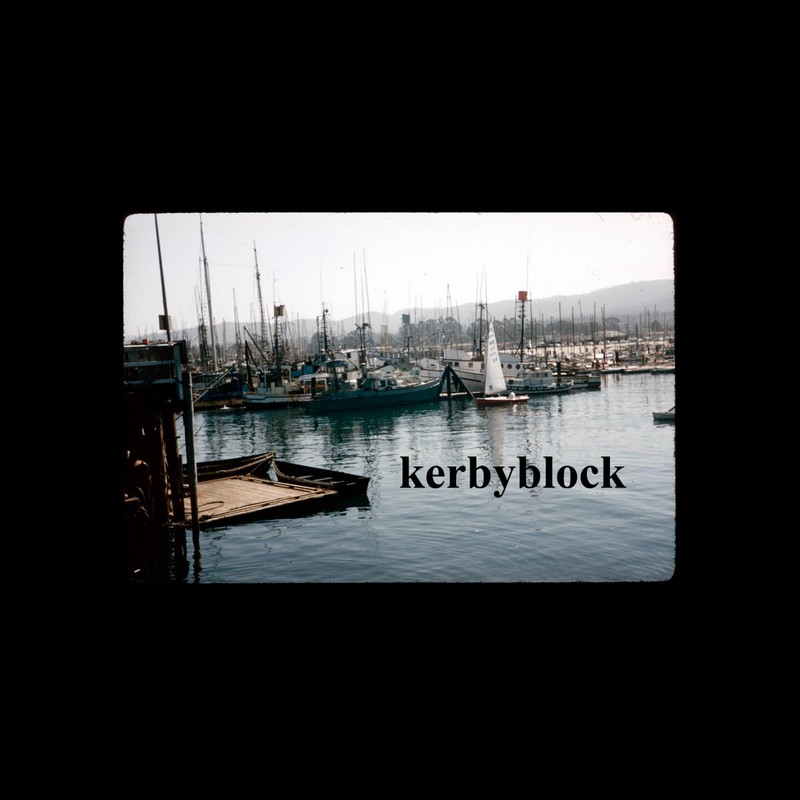 Vintage 1960s Kodachrome Photo Slide Monterey California Harbor with Boats 1961