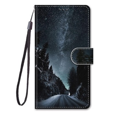 Night Road Wallet Phone Case For Samsung iPhone Xiaomi OPPO Redmi Realme Moto