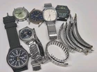 Mens Vintage Watch And Band Lot Of 6 Four Are Timex