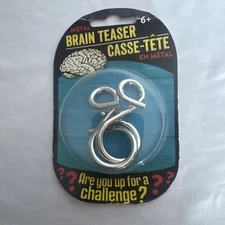 METAL BRAIN TEASER CASSE-TETE EN METAL Age 6+ Challenge Game NIB 