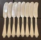 Lunt Sterling Silver Chateau Thierry Flat Handle 8 Butter Knives (200 Grams)