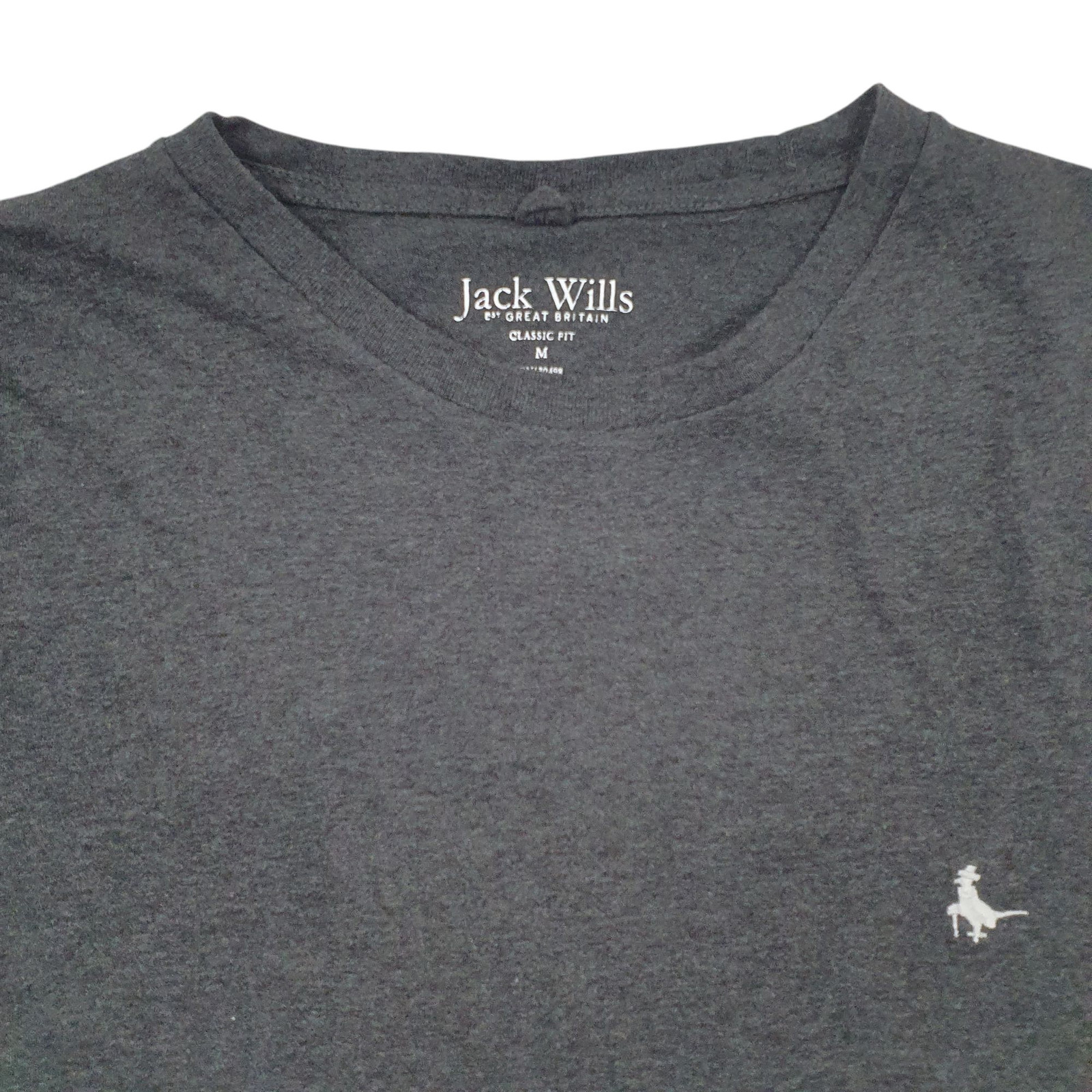JACK WILLS Grey T Shirt Tee Classic Fit Short Sleeve Cotton Blend Mens M image 2