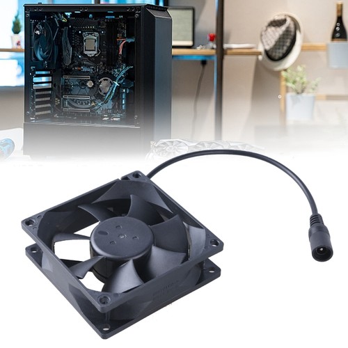 80mmx80mmx25mm 8025 12V Brushless Cooling Fan Bearing System 5.5x2.1mm Port - Afbeelding 3 van 8