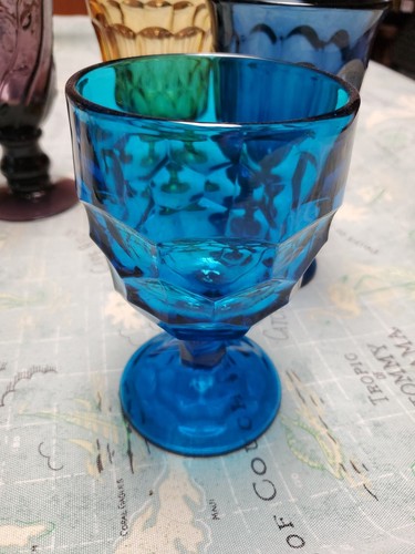 8) Mismatched - Water Goblets - Blues/Greens/Yellows Etc - Picture 10 of 13
