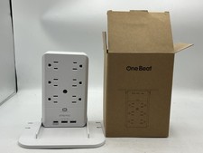 One Beat Wall Outlet Extender Surge Protected w 12 AC Outlets 2 USB 1 USBC