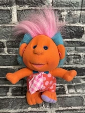 Playskool Vintage 1989 Hobnobbins 9" Cousin Tacky Troll Plush Good Condition.