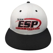 Team ESP Select Baseball #9 Fitted Baseball Cap White M Embroidered The Game Pro