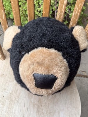 Faux Taxidermy Soft Sculpture Humane Trophies Black Bear Head