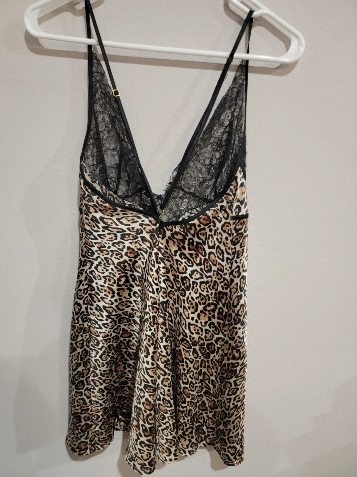 UNDERCOVER Abito Victoria Secret Leopardato Slip Donna L Grande Lingerie Pizzo Y2K Raso Feel