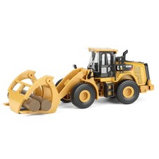 Cargador de ruedas Diecast Masters 1/64 Caterpillar CAT 950M con cucharón horquilla de troncos 84681C