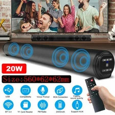 Wireless Surround Sound Bar 4 Speaker System BT Subwoofer TV Home Theater Remote