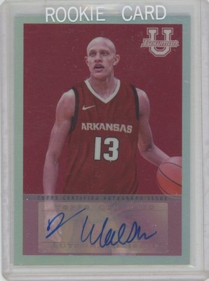 2022-23 Bowman Chrome University 2009 RC Auto Jordan Walsh Arkansas /99 09B-4