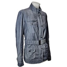CALVIN KLEIN Slate Blue Denim Utility Blazer Sz 8