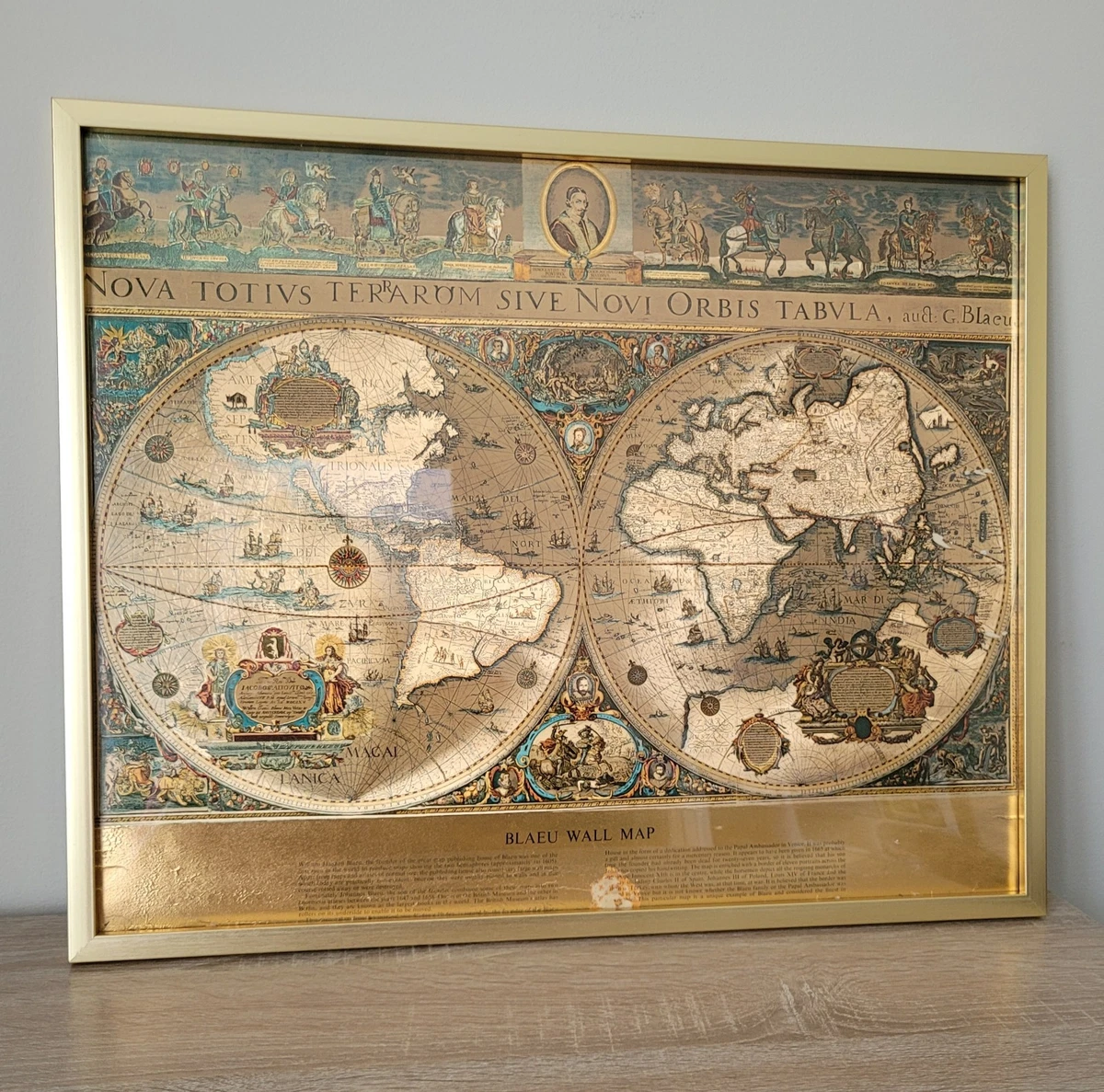 Blaeu Map In Reproduction Antique Maps, Atlases & Globes for sale