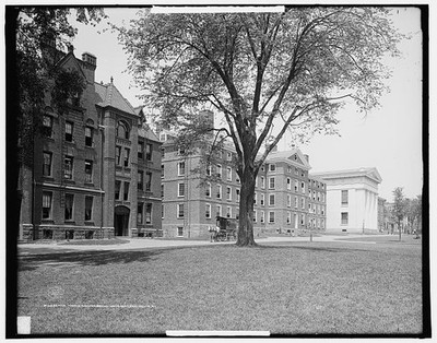 Middle campus,educational facilities,paths,Brown University,Providence,RI,c1906