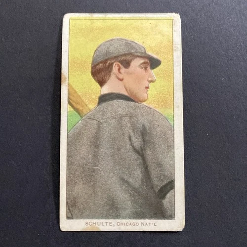1909-11 T206 Wildfire Schulte Back View Polar Bear Back, Chicago Cubs