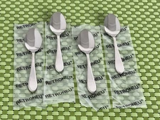 Retroneu ROSEANNE Stainless 4 Demitasse Spoons 18-8 Korea Flatware - 4 1/2"