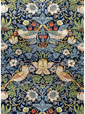 William Morris Strawberry Vintage Floral Bird Pattern Area Rug 8x10 Living Room
