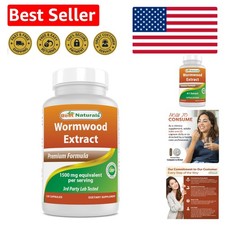 High-Potency Wormwood Extract 375 mg - 120 Gluten-Free Capsules, Unflavored