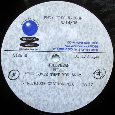 Pulse / Jellybean Die Lover That You Sind Remix Frankford Wayne Referenz Azetat