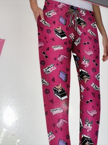 Legally Blonde Womens Pink Joggers Sleep Pants Pajama Bottoms Plus 2X 18W 20W DC - Picture 3 of 19
