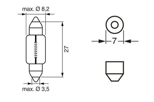 Bulb For BMW X5 Z4 1 Series 3 Series 6430 Substitute - Picture 8 of 9