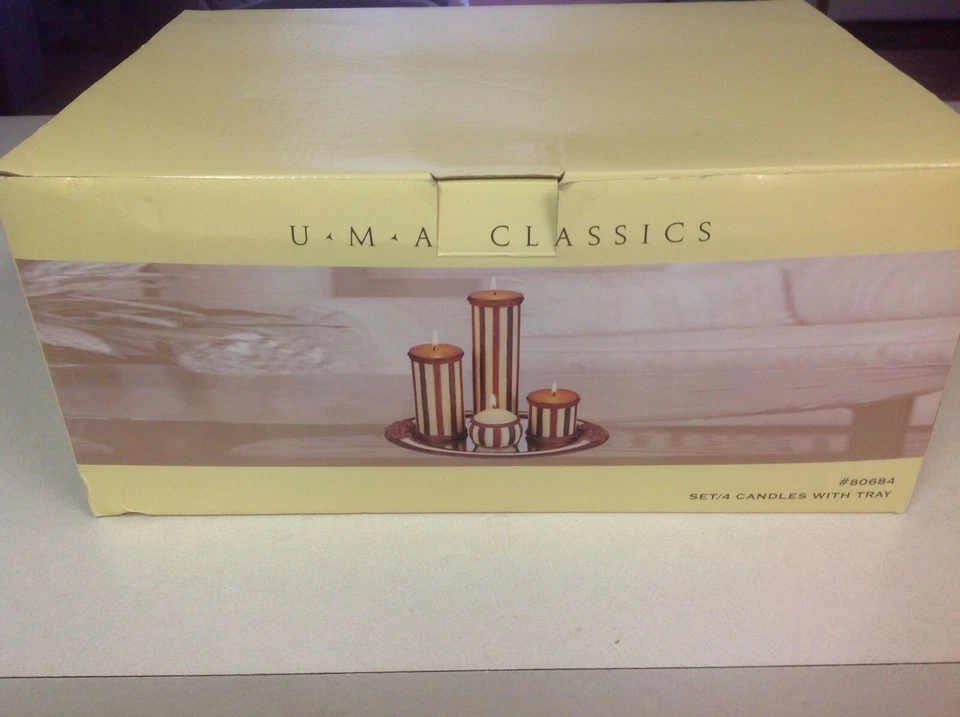  Juego Clásicos UMA. 4 velas con bandeja (NUEVO EN CAJA) Foto 2 de 3