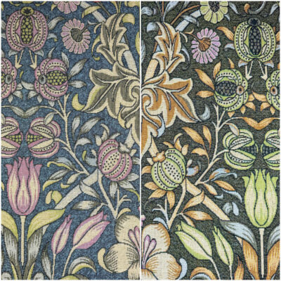 Gobelin Stoff William Morris Lilie & Granatapfel Floral Blume Obst 140 cm breit